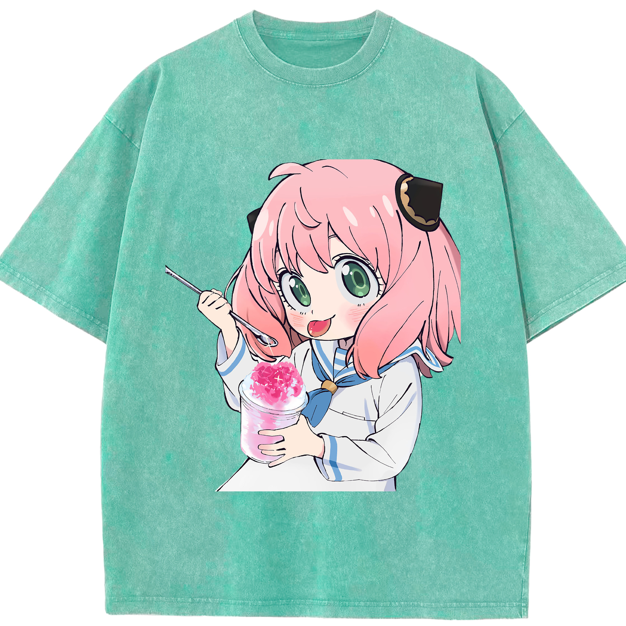 （画像用） SPY×FAMILY间谍家家酒 綿100% ヴィンテージ風 半袖Tシャツ（フロントプリント）